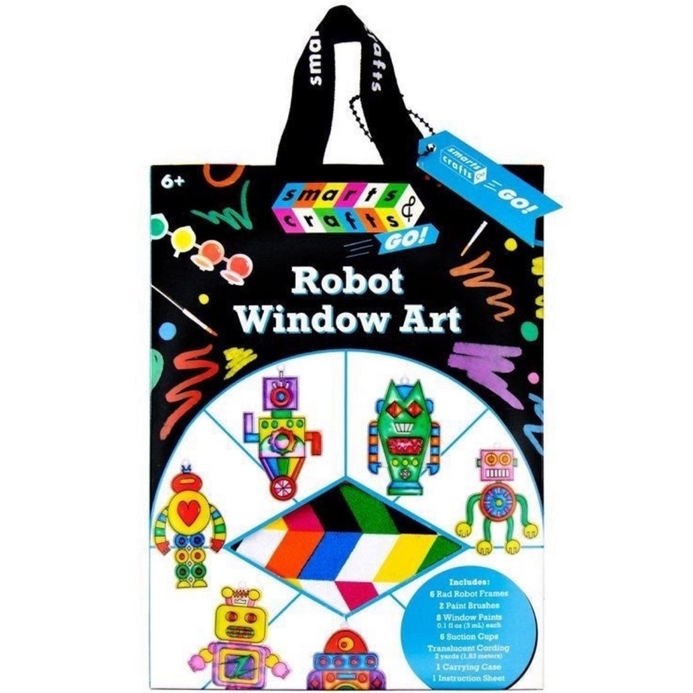 🆕 Smarts & Crafts Go Robot Window Art 26 Pieces